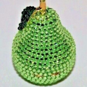 NIB Judith Leiber Pear Pillbox Trinket Box